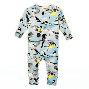 Molo baby - Fenez - size 12M - bird print jumpsuit
